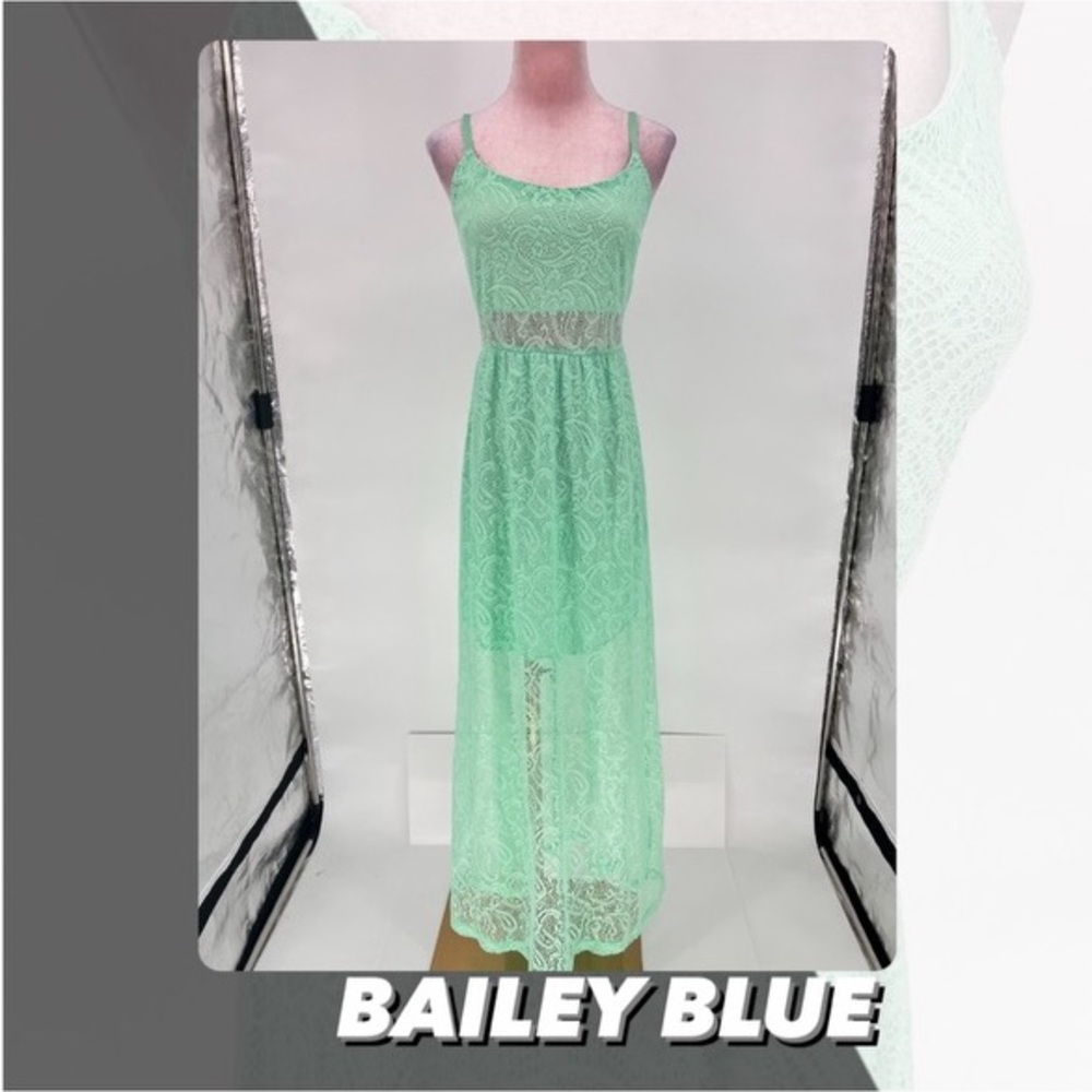 EUC Bailey Blue Lace Maxi Dress